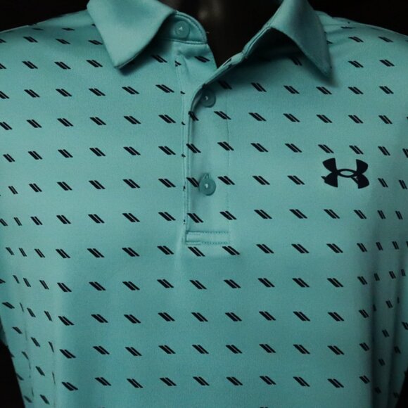 Under Armour Aqua Pattern The Playoff Polo (L) OMG! ⛳️ - Picture 8 of 10